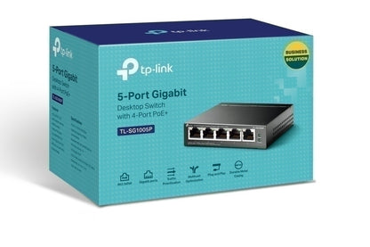 TP-LINK Switch de Escritorio Gigabit de 5 Puertos con Poe + de 4 Puertos
