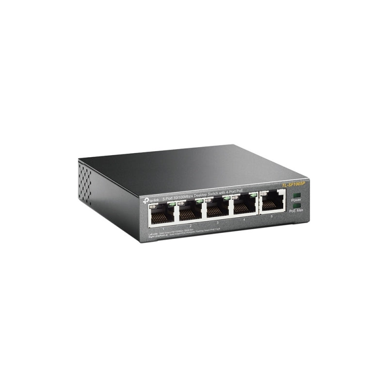 TP-LINK Switch de Escritorio de 5 Puertos a 10/100 Mbps con Poe en 4 Puertos
