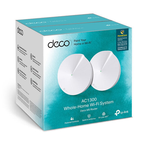 TP-LINK Solución para Hogar Inteligente WIFI Mesh Deco M5 de 2 Piezas Ac1200