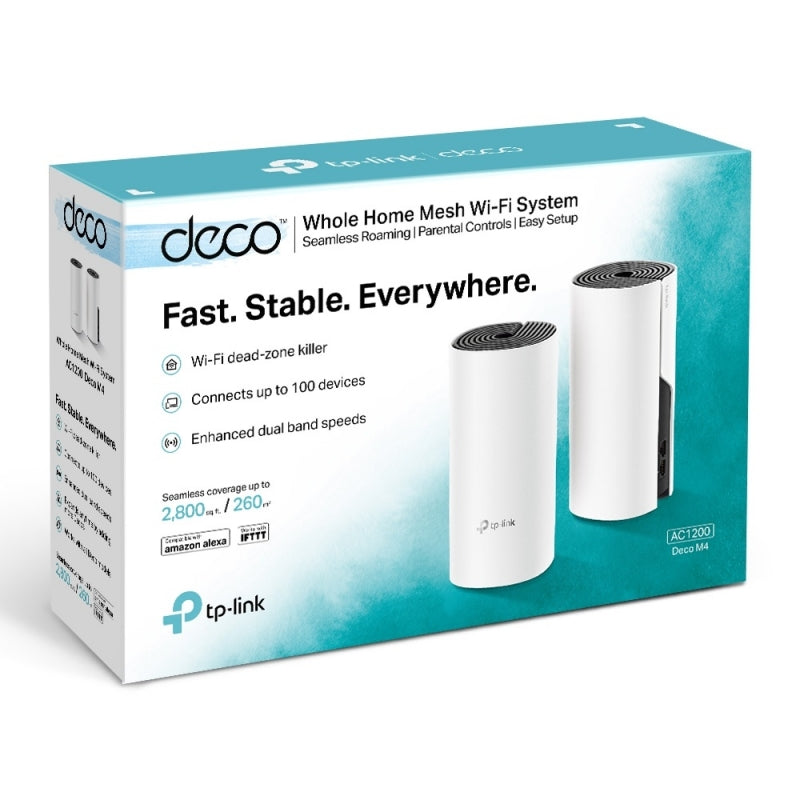 TP-LINK Solución para Hogar Inteligente WIFI Mesh Deco M4 de 2 Piezas Ac1200