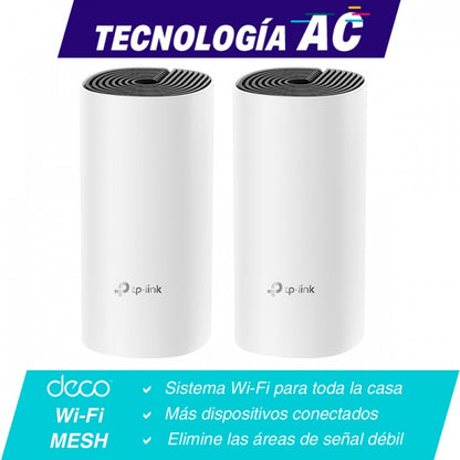 TP-LINK Solución para Hogar Inteligente WIFI Mesh Deco M4 de 2 Piezas Ac1200