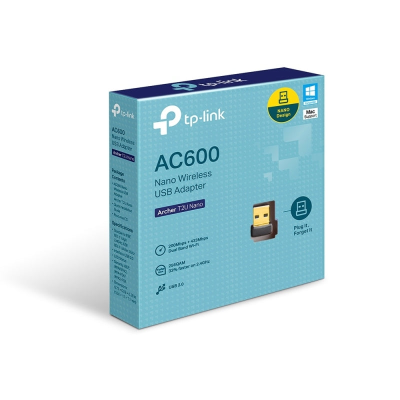 Adaptador Inalámbrico TP-Link ARCHER T2U NANO | Doble Banda, AC600