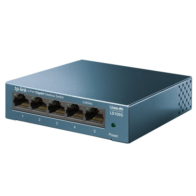 TP-LINK Switch No Administrable de 5 Puertos Gigabit 10/100/1000.