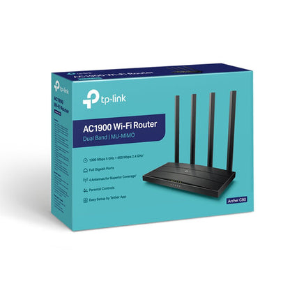 Router TP-Link ARCHER C80 | Doble Banda AC1900, 1300 Mbps en 5 GHz