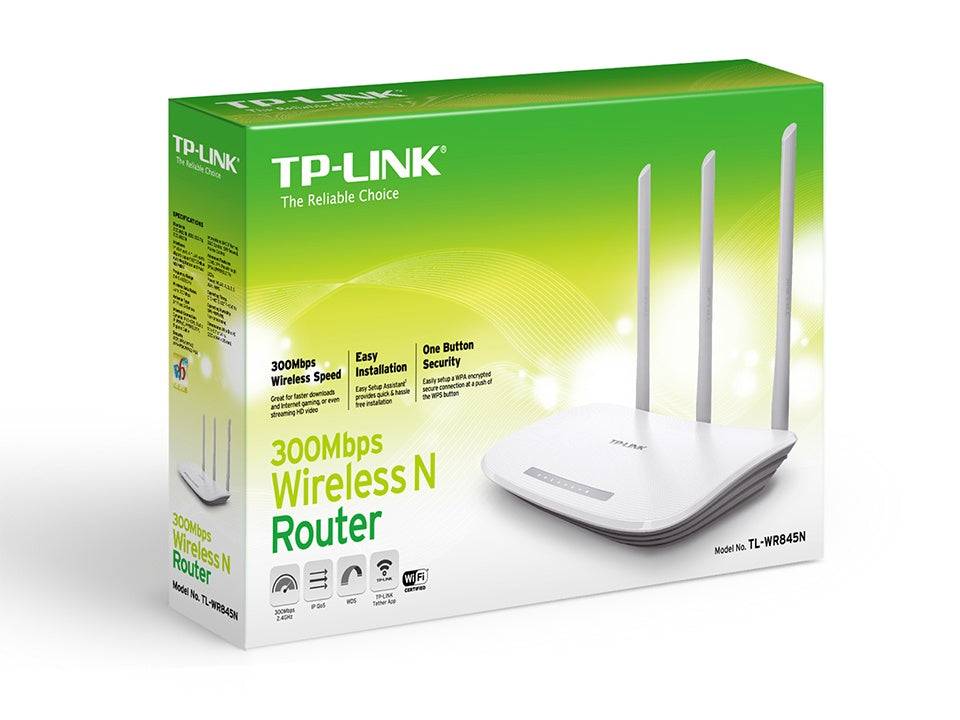 Router Inalámbrico TP-Link TL-WR845N | 300 Mbps, Conexión Estable