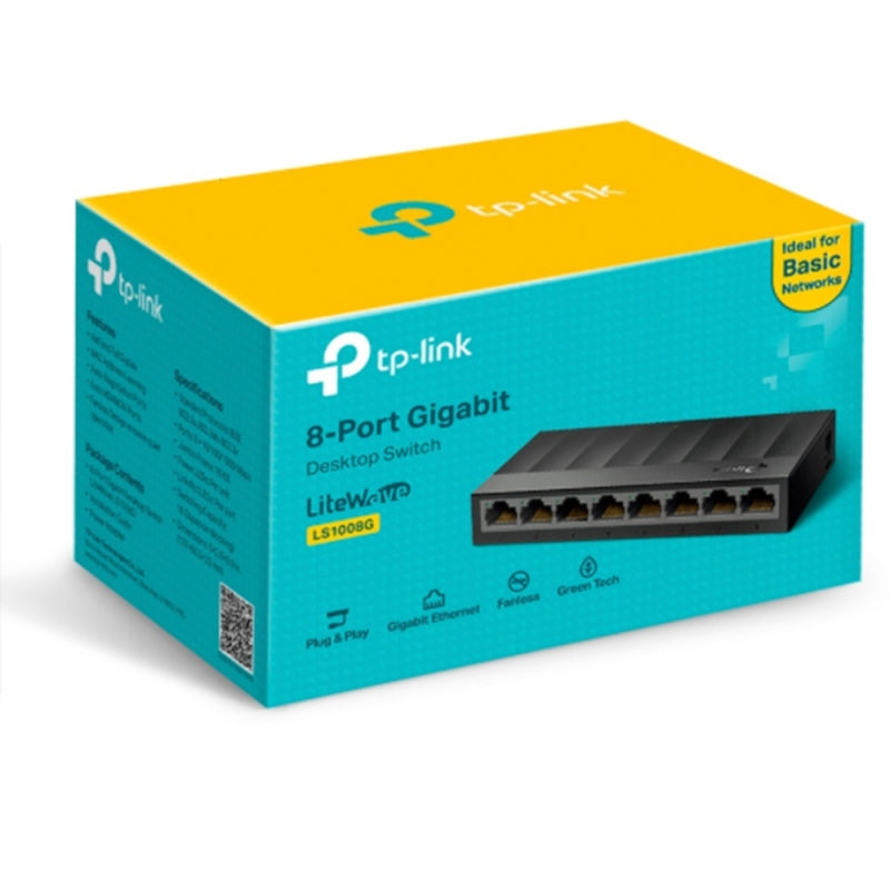 TP-LINK Switch No Administrable de 8 Puertos Gigabit 10/100/1000.