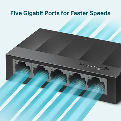 TP-LINK Switch No Administrable de 5 Puertos Gigabit 10/100/1000.