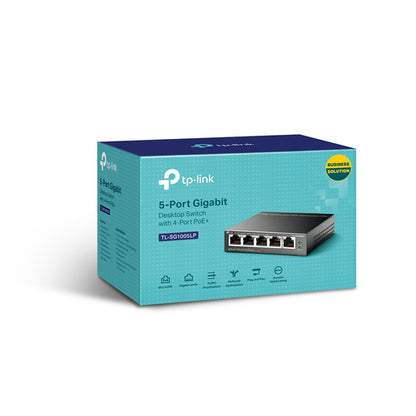TP-LINK Switch de Escritorio Gigabit de 5 Puertos con 4 Puertos Poe+