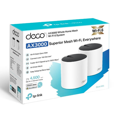 Mesh WiFi 6 TP-Link Deco X55 (2-Pack) | AX3000, Cobertura Amplia