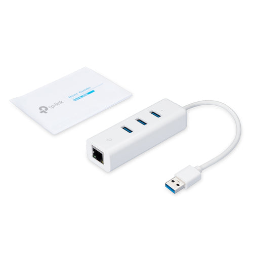 Adaptador USB TP-Link UE330 | Hub de 3 Puertos USB 3.0, Adaptador Ethernet Gigabit