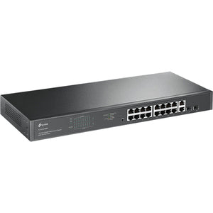 TP-LINK Switch de Montaje en Bastidor Gigabit de 18 Puertos con 16 Puertos Poe +