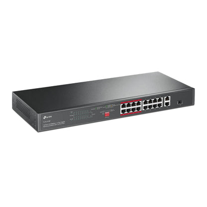 Switch TP-Link TL-SL1218P | 16 Puertos PoE+, 2 Puertos Gigabit