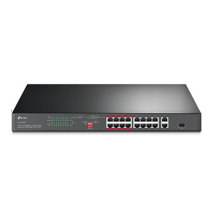 Switch TP-Link TL-SL1218P | 16 Puertos PoE+, 2 Puertos Gigabit