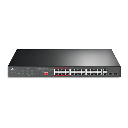 TP-LINK Switch 24-PUERTOS 10/100mbps + 2-PORT Gigabit Poe+ No Gestionable