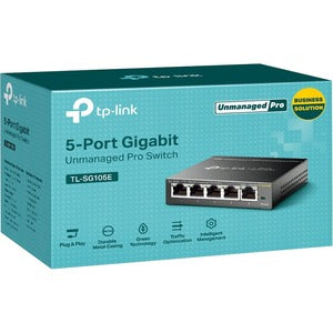 Conmutador TP-Link TL-SG105E | 5 Puertos, 10/100/1000 Mbps, Compatible Capa 2