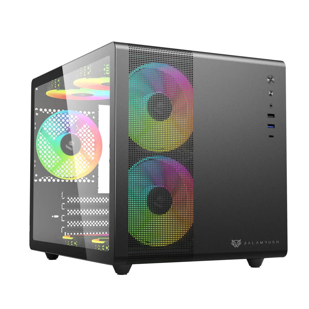 Gabinete Gamer Acteck BR-936033 | Mini Torre, 3xFan RGB, Panel de Cristal