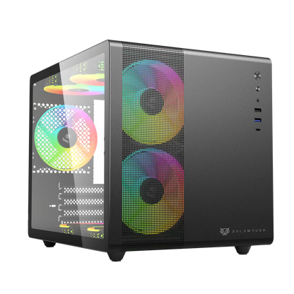 Gabinete Gamer Acteck BR-936033 | Mini Torre, 3xFan RGB, Panel de Cristal