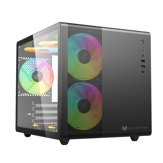 Gabinete Gamer Acteck BR-936033 | Mini Torre, 3xFan RGB, Panel de Cristal