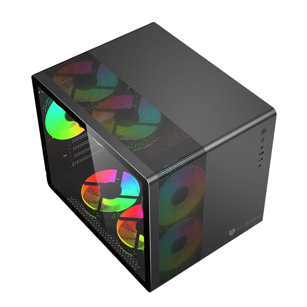 Gabinete Gamer Acteck BR-936033 | Mini Torre, 3xFan RGB, Panel de Cristal