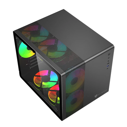 Gabinete Gamer Acteck BR-936033 | Mini Torre, 3xFan RGB, Panel de Cristal