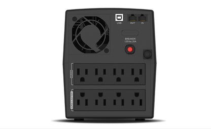 NO-BREAK Smartbitt Ups de Línea Interactiva Sbnb1800 Ideal para Equipos Gaming ;puerto USB para Monitoreo Del Ups, Hasta 80 Minutos de Respaldo; 4 Contactos con Respaldo, Regulación y Supresión,4