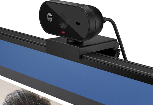 Camara Web FHD Hp 325 para Transmisión Full HD 1080 de 30 Cuadros Por Segundo con Resolución de 5mp, Rotación de 360°, Conexión USB-A de 1.5 Metros, Sistemas Operativos Compatibles: Windows 11,