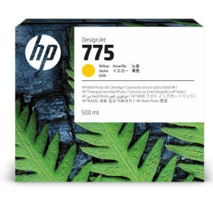 Tinta HP 775 500ml Amarillo | Amplio Formato, Alta Calidad de Impresión