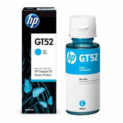 Botella Tinta Cyan Hp Gt52 Rendimiento 8000pags Compatible con Hp Ink Tank 115, 315,410 M0h54al  Tinta Continua