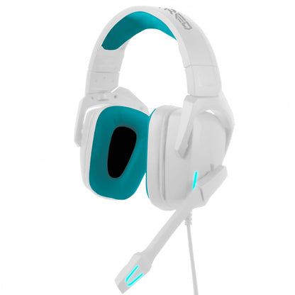 Vortred Audífonos Gamer Cloud Pass 7.1, Alámbrico, 2.2 Metros, USB, Blanco/Azul