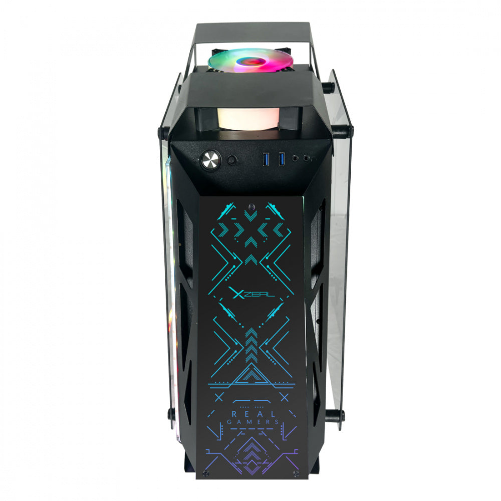 Gabinete Gamer Xzeal XZGAIRRGBB | Micro ATX, 4 Ventiladores ARGB, Cristal Templado