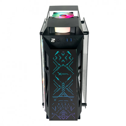 Gabinete Gamer Xzeal XZGAIRRGBB | Micro ATX, 4 Ventiladores ARGB, Cristal Templado