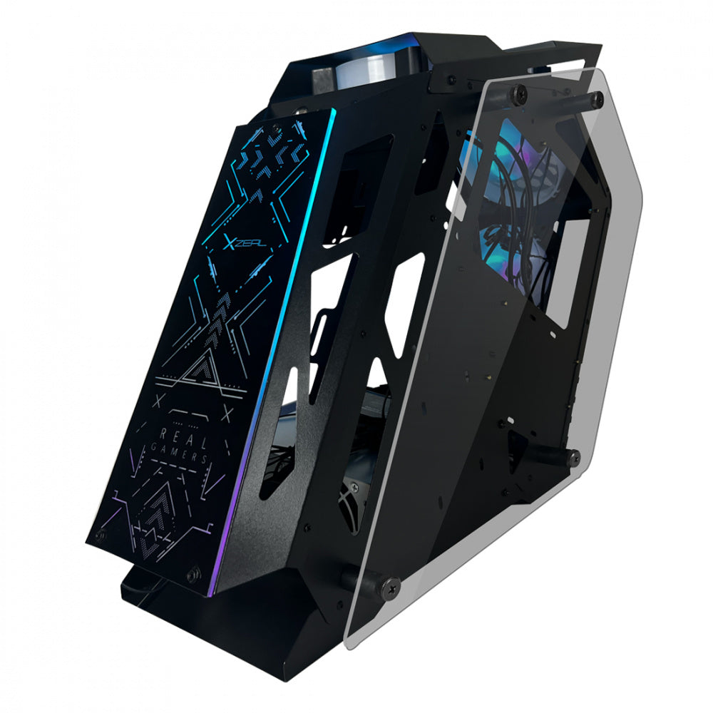 Gabinete Gamer Xzeal XZGAIRRGBB | Micro ATX, 4 Ventiladores ARGB, Cristal Templado