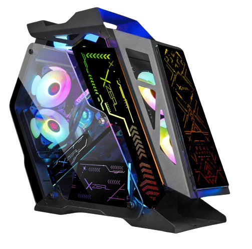 Gabinete Gamer Xzeal XZGAIRRGBB | Micro ATX, 4 Ventiladores ARGB, Cristal Templado