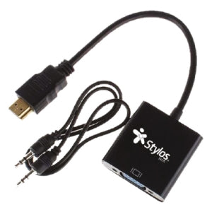 Adaptador HDMI Macho a VGA Hembra Xzeal STACHV1B | Negro, Compatible con Proyectores