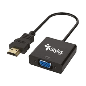 Adaptador HDMI Macho a VGA Hembra Xzeal STACHV1B | Negro, Compatible con Proyectores