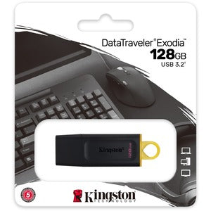 USB 3.2 Memoria Kingston 128GB Gen1 Dt Exodia (negra)
