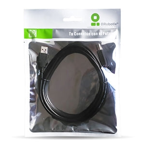 Cable USB A-B BRobotix 102327 | 1.8 Metros, USB 2.0 Macho-Macho