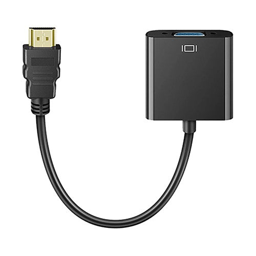 Cable Adaptador - Convertidor HDMI Macho a VGA Hembra, Hd15 - 1080 Dpis, (1920x1080), Convertidor HDMI a Vga, Negro