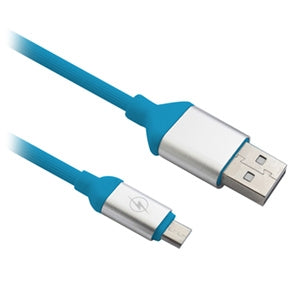 Brobotix Cable USB V2.0 a Micro B 1.25 Metros Color Azul - Telefono Celular -1 Conector USB Tipo a Macho a 1 Conector Micro B