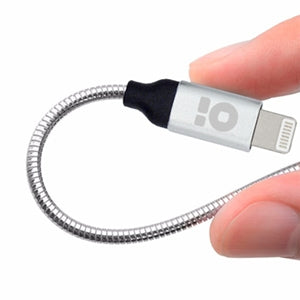 Cable Lightning BRobotix 161219 | 1 Metro, Acero Inoxidable, Compatible con Apple