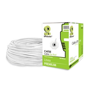 Cable UTP BRobotix 400052B | Cat5e, 100 Metros, 4 Pares, Color Blanco