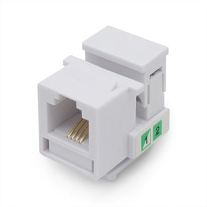 Jack RJ11 BRobotix 497837 | Cat3, Color Blanco