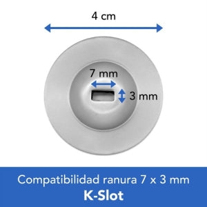 Ancla de Seguridad Adhesiva BRobotix 6000977 | Tipo Disco Adhesivo, Antirrobo para Laptop y Smartphone