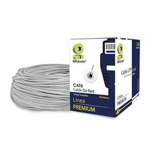 Cable UTP BRobotix 62410 | Cat6, 100 Metros, Color Gris