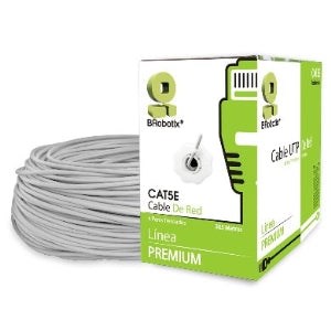 Cable UTP BRobotix 65740 | Cat5e, 305 Metros, 4 Pares, Color Gris