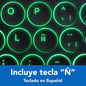 Teclado USB BRobotix 963098 | Iluminado, Teclas Circulares Negro