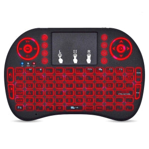 Brobotix Teclado Mini Inalámbrico, Recargable, Iluminado RGB