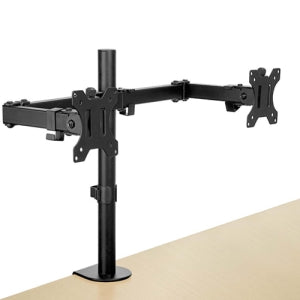 Soporte de Monitores BRobotix 963210 | 2 Brazos, Ajuste de Altura, Soporta Hasta 8kg