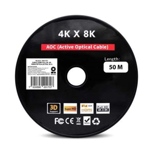 Cable HDMI BRobotix 6001707 | 50 Metros, Soporta 4K y 8K, Conector Macho a Macho