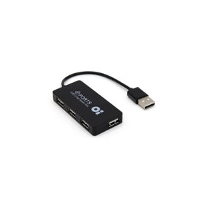 Brobotix Hub USB V2.0 4 Puertos Basico Color Negro - Concentrador Laptop Portatil Notebook Escritorio